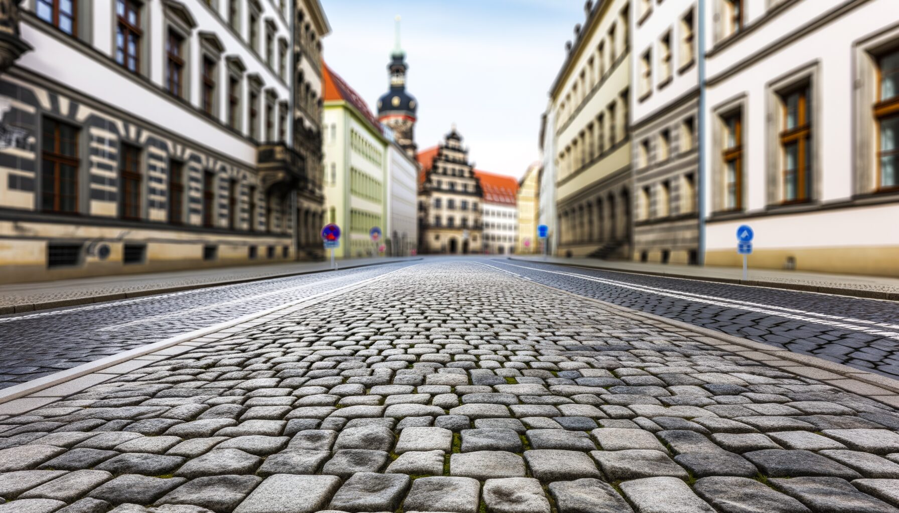 Unebene Kopfsteinpflasteroberfläche auf dem Körnerweg mit Sicherheitsrisiken für Radfahrer